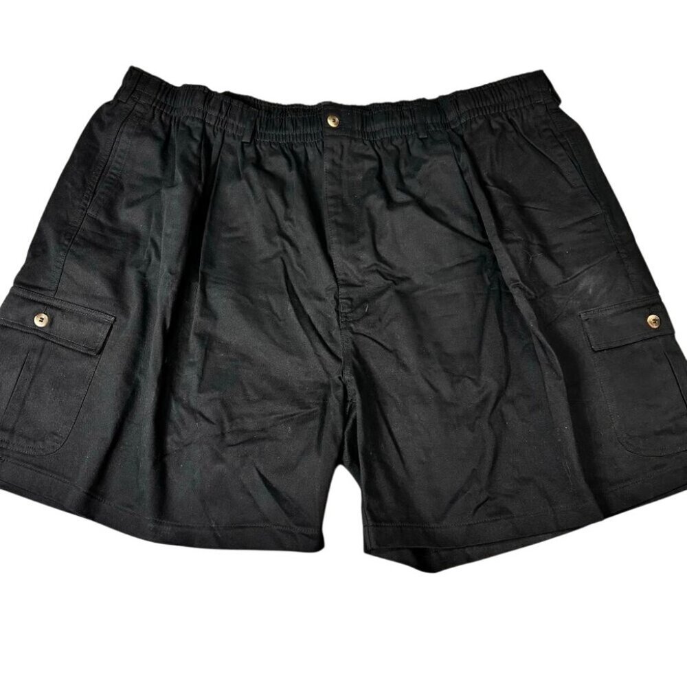 Creekwood Mens 4X Shorts Black Cargo Elastic‎ Waist and Zipper Never worn NWOT